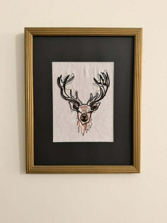 Simply Quilted Other - Homemade Deer Embroidered Framed Art 11X14